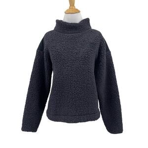 Under Armour Jacket Womens S Small Grey UA Sherpa Fleece Mock Neck Pullover